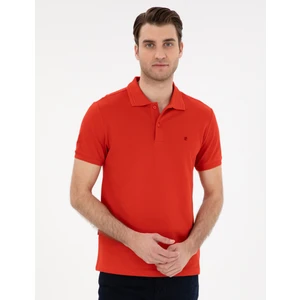 Pierre Cardin Erkek Kırmızı Slim Fit %100 Pamuk Polo Yaka Basic Tişört 50306448-VR030