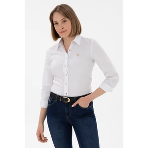 U.s. Polo Assn. Kadın Beyaz Gömlek Basic 50298112-VR013
