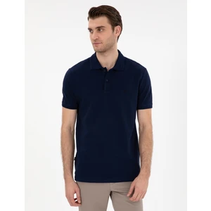 Pierre Cardin Erkek Lacivert Slim Fit %100 Pamuk Polo Yaka Basic Tişört 50306448-VR033