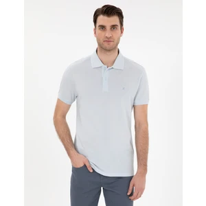 Pierre Cardin Erkek Açık Mavi Slim Fit %100 Pamuk Polo Yaka Basic Tişört 50306448-VR095
