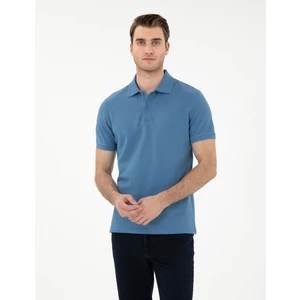 Pierre Cardin Erkek Koyu Mavi Slim Fit %100 Pamuk Polo Yaka Basic Tişört 50306448-VR032