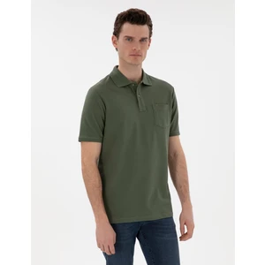 Pierre Cardin Erkek Haki Regular Fit Kıvrılmaz Polo Yaka Basic Tişört 50302538-VR027