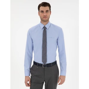 Pierre Cardin Erkek Mavi Regular Fit Uzun Kollu Basic Gömlek 50307198-VR036