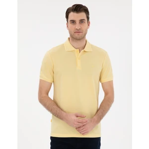 Pierre Cardin Erkek Açık Sarı Slim Fit %100 Pamuk Polo Yaka Basic Tişört 50306448-VR004
