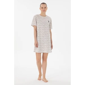 U.s. Polo Assn. Kadın Ekru Pijama Takım 50312839-VR019