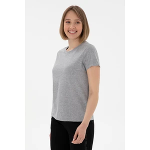 U.S. Polo Assn. Kadın Gri Melanj Tişört Basic 50305879-VR086