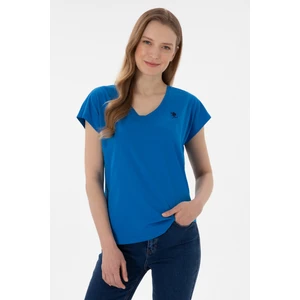 U.S. Polo Assn. Kadın Kobalt Tişört Basic 50305825-VR077