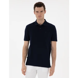 Pierre Cardin Erkek Lacivert Regular Fit Kıvrılmaz Polo Yaka Basic Tişört 50302538-VR033
