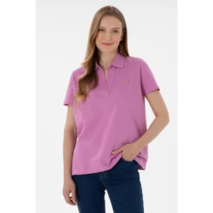 U.S. Polo Assn. Kadın Pembe Basic Polo Yaka Tişört 50305700-VR023