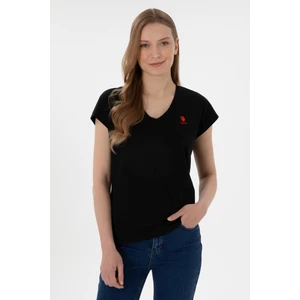 U.S. Polo Assn. Kadın Siyah Tişört Basic 50305825-VR046