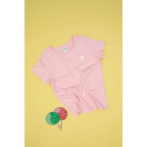 U.S. Polo Assn. Erkek Çocuk Açık Pembe Tişört Basic 50306502-VR078
