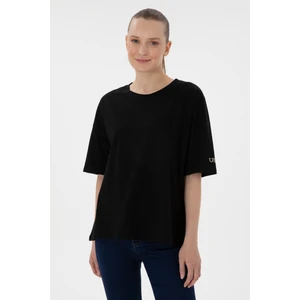 U.S. Polo Assn. Kadın Siyah Tişört 50305810-VR046