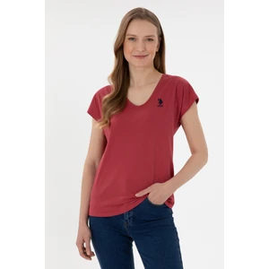 U.S. Polo Assn. Kadın Vişne Tişört Basic 50305825-VR223