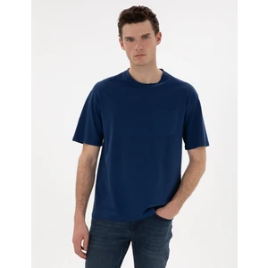 Pierre Cardin Erkek Açık Lacivert Comfort Fit Basic Tişört 50306991-VR059