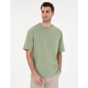 Pierre Cardin Erkek Yeşil Comfort Fit Basic Tişört 50306991-VR016