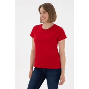 U.S. Polo Assn. Kadın Kırmızı Tişört Basic 50305879-VR030