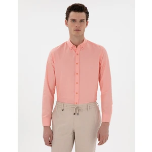 Pierre Cardin Erkek Nar Çiçeği Regular Fit Uzun Kollu Gömlek 50304764-VR186