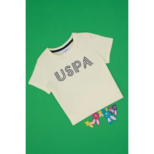 U.S. Polo Assn. Erkek Çocuk Krem Tişört Basic 50306483-VR071