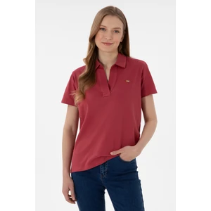 U.S. Polo Assn. Kadın Vişne Tişört Basic 50305700-VR223
