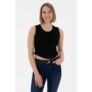 U.S. Polo Assn. Kadın Siyah Tişört Basic 50305695-VR046