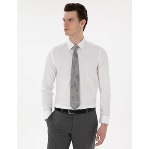 Pierre Cardin Erkek Beyaz Slim Fit Uzun Kollu Basic Gömlek 50305250-VR013