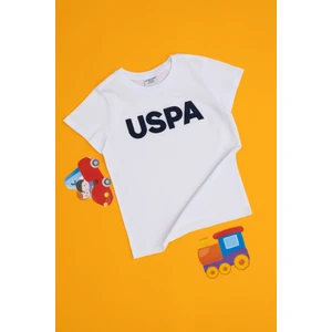 U.S. Polo Assn. Erkek Çocuk Beyaz Basic Bisiklet Yaka Tişört 50298048-VR013