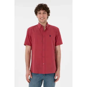 U.S. Polo Assn. Erkek Vişne Gömlek Kısa Kollu 50306324-VR223