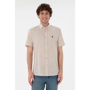 U.s. Polo Assn. Erkek Taş Gömlek Kısa Kollu 50306324-VR049