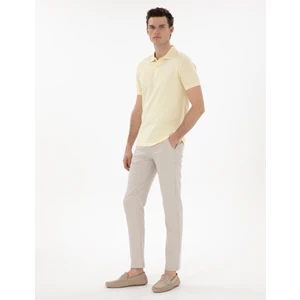 Pierre Cardin Erkek Bej Slim Fit Beli Lastikli Kanvas Pantolon 50301791-VR011