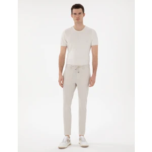 Pierre Cardin Erkek Bej Slim Fit Gofre Yazlık Kanvas Pantolon 50305235-VR011