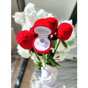 Kadife Gül Içinden Çıkan 14 Ayar Pandora Ciddi Ilişki Yüzüğü