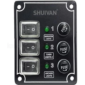3'lü Switch Panel Izoleli Sigorta Paneli