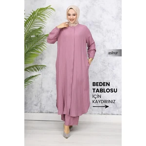 Merve Pamuklu Umre Takımı Gül Kurusu