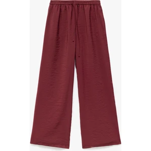 Modal Kumaş Normal Bel Cepli Düz Bol Paça Pantolon