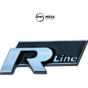 R-Line Demir Krom Arma Bagaj Etiketi Logo Sticker