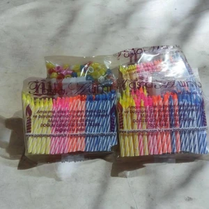 Lecarbee Candles 70'li 5 Paket Pasta Mumu ve  3 Paket Mum Altlığı 