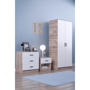 Abete 2 Kapili Gardirop +1 Çekmeceli̇ Komodi̇n +3 Çekmeçeli̇ Şi̇foni̇yer/atlantik Çam-Beyaz