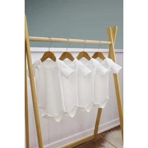 Pamuk 4 Lü Beyaz Kısa Kol Body