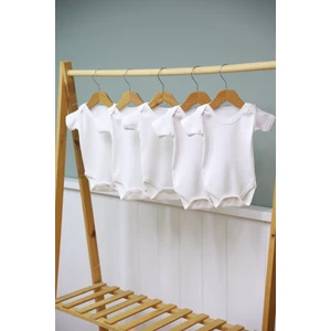 Pamuk 5 Li Beyaz Kısa Kol Body