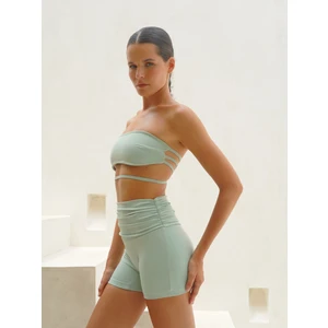 Dhyana Büzgü Detay Kısa Mint Şort