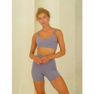 Paria Çapraz Detay Kısa Lila Şort