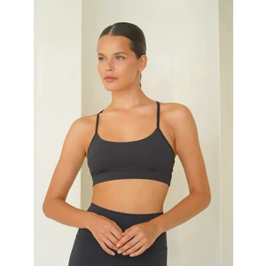 Fold Kaplı Spor Siyah Crop