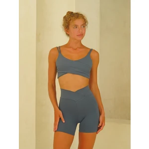 Paria Çapraz Detay Kısa Indigo Şort