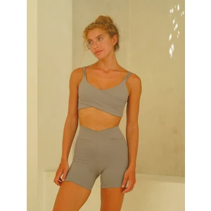 Paria Çapraz Detay Spor Gri Crop