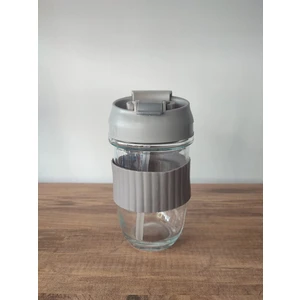Kale Promosyon Su Matarası Pipetli Cam Matara Suluk Su Matarası Su Şişesi 500 Ml çift Katmanlı cam