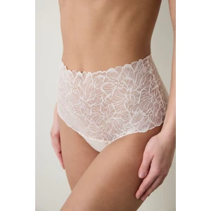 Curvy Lace Highwaist Bej Slip Külot