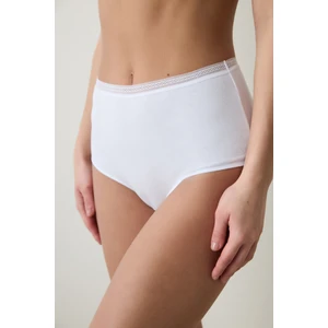 Easy Cotton Trim Highwaist Pamuklu Optik Beyaz Slip Külot