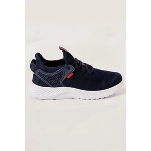 Tommy Life Lacivert Bağcıklı Yazı Detaylı Yüksek Taban Erkek Spor Ayakkabı - 89100