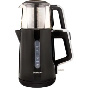 Cam Demlikli Çay Makinesi Siyah B6046