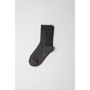 Kadın Simli Soket Çorap Siyah